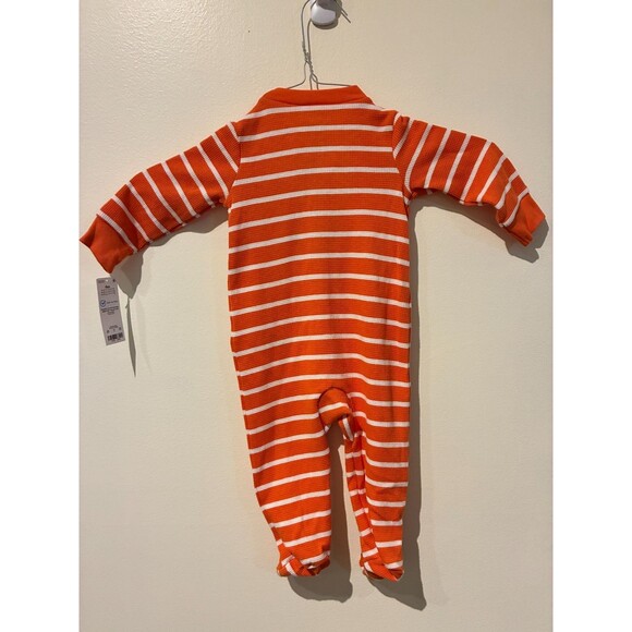 NWT Carter's Just One You Orange Pumpkin Halloween Sleeper - 6M - Picture 2 of 3